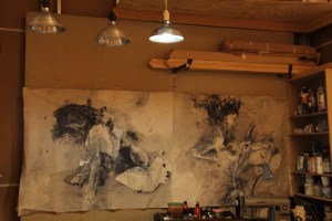 At Myles Bennett's loft. Photo by Natalie Burlutskaya (c) 2013 for re:artiste