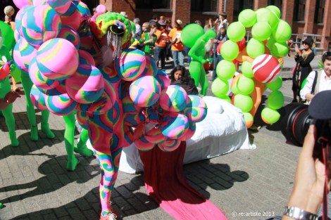 Andrey Bartenev, leading the art procession Bubbles of Hope