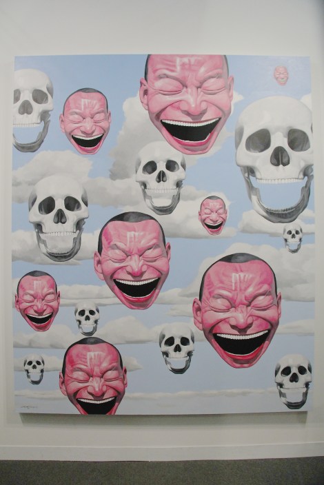 Yue Minjun, Floating, 2013, Oil on Canvas