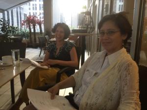 Artists Jayanthi Moorthy and Rebecca Pearson