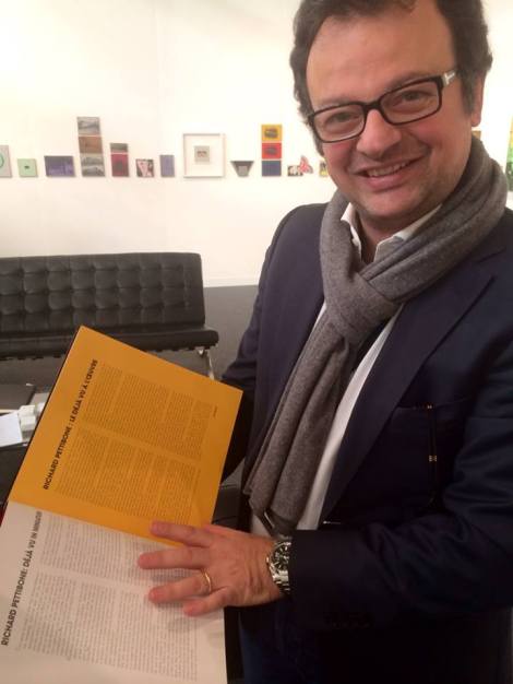 A chat at the Gallerie Mitterand's booth about Richard Pettibone's phenomenal replicas of now famous artworks.