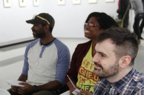 Artists at the coaching session provided by Leo Rapini. A collaborative event of RE:ARTISTE and Soho Photo Gallery.