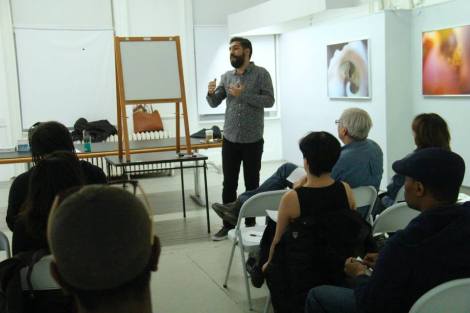 Master Coach Leo Rapini during his session for the artists in New York. Hosted by RE:ARTISTE.