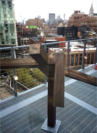 At the terrace of the new Whitney Museum.