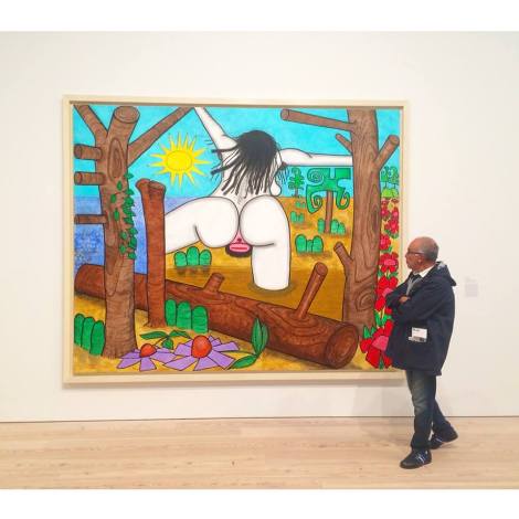 Large Bather, by Carroll Dunham. The New Whitney.