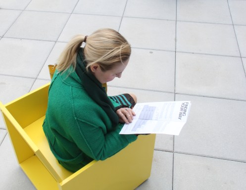 On one cutest terraces at the new Whitney.