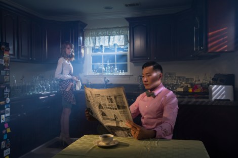 “The American Dream - Starring Jackie Chan and John Cusack, Dragon Blade 3D IMAX will be released in February 2015”, Bing Feng. Digital C-Print, 40" x 60", 2015, Edition 10.