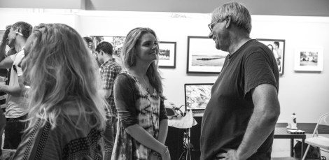 Kate Goltseva with Soho Photo Gallery board member and professor at NYU, Lawrence Wheatman