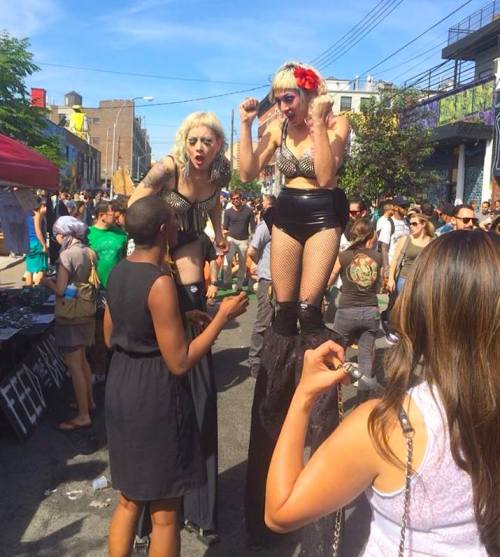 In the streets during the Bushwick Open Studios festival